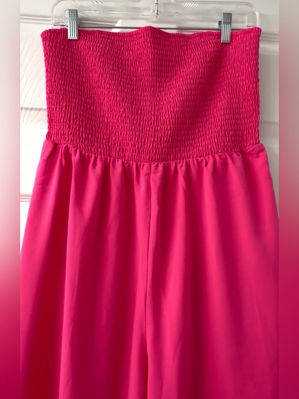 Strapless Wide-Leg Jumpsuit - Hot Pink - Picture 4 of 6